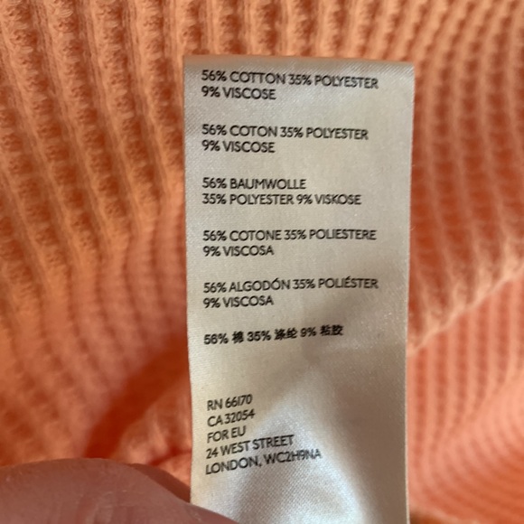 fp movement orange thermal long sleeve cropped waffle knit top. Free people. S - Picture 13 of 13